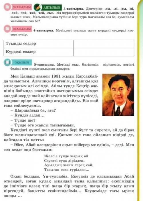 Қазақ тілі пәнінен 5 сынып​