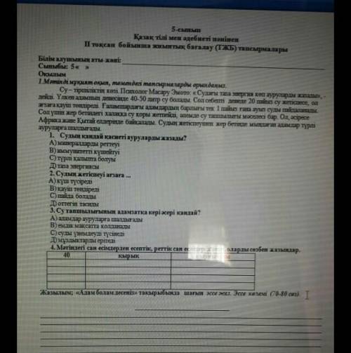 Соч по казахскому языку 5 класс​