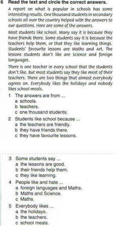 Read the text and circle the correct answers