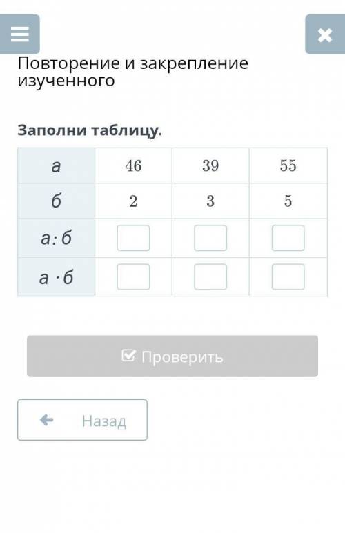 Заполни таблицу. а463955б235а: ба ⋅ б я вам дам 10 б