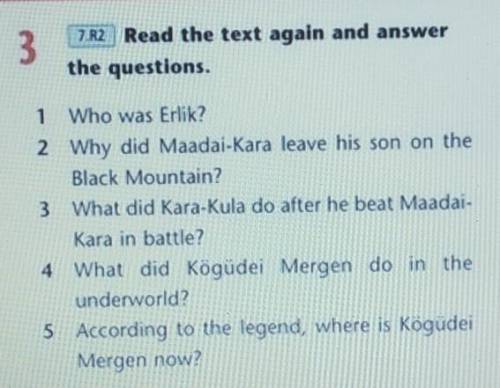 3 12 Read the text again and answerthe questions.1 Who was Erlik?2 why did Maada kara Neave this son