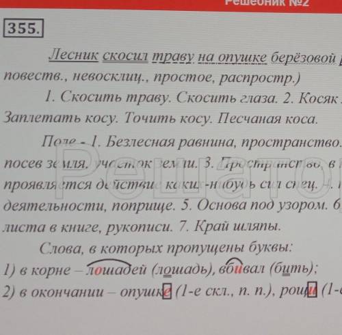 Русский язык 5класс 355упр