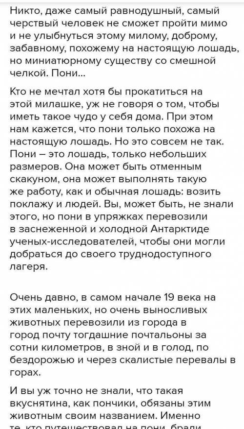 Напишите эссе-рассуждение на тему: «Почему пони печальный?». Используйте в своем эссе однокоренные с