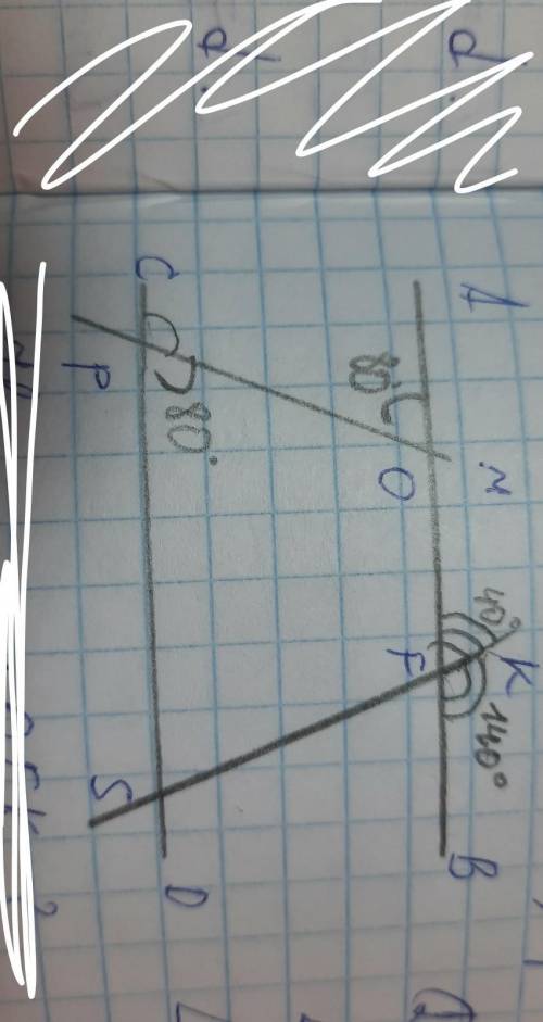 Дано: угол AOP=80° угол OPS=80° угол FSP=40° Найти: угол CPO ​