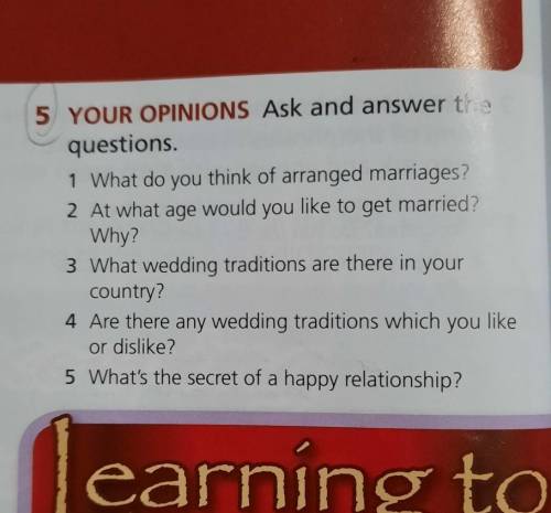 YOUR OPINIONS Ask and answer the questions.​