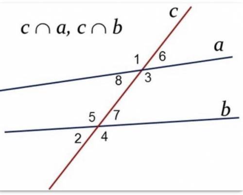 ∠1 + ∠4 = 180∘ ∠5 = ∠3 ∠1 + ∠7 = 180∘ ∠2 = ∠6 ∠1 = ∠3 ∠7 = ∠6 ∠8 + ∠5 = 180∘ ∠8 + ∠3 = 180∘ укаж