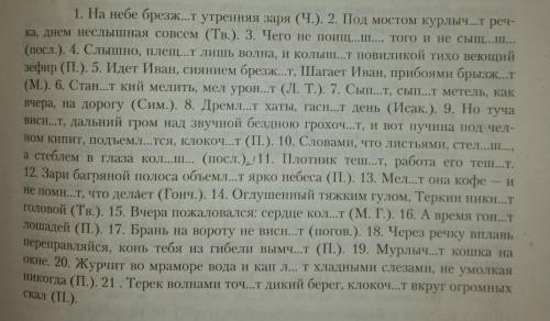Вставить пропущенные буквы, и выделить их​