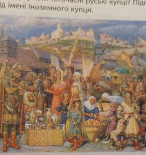 3 Роздивіться картину П. Андрусіва «Княжа пристань у Києві» (1975). Розкажіть, що на ній зображено.