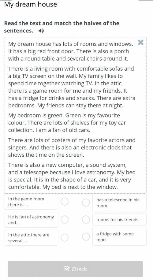 Read the text and match the halves of the sentences ​