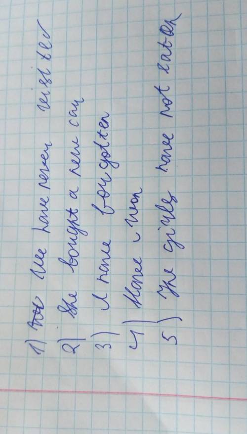 PAST SİMPLE or PRESENT PERFECT: 1.We (never to visit) another country before. 2.She (to buy) a new