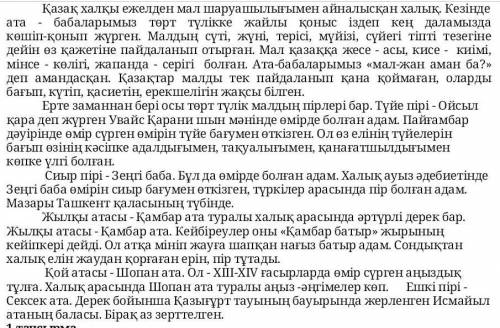 ВСЕ 20 ОТДАМ 1-тапсырмаМәтінді оқып, мазмұнын түсініңіз. Мәтінде көтерілген мәселені анықтаңыз, негі