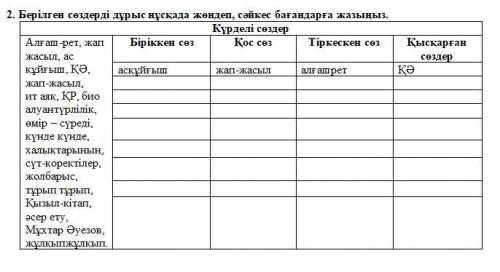 КАЗАХСКИЙ ЯЗЫК! ПОЛНЫЕ ОТВЕТЫ НА 2 ЗАДАНИЯ! ОТВЕТЫ НЕ ПО ТЕМЕ - УДАЛЕНИЕ.
