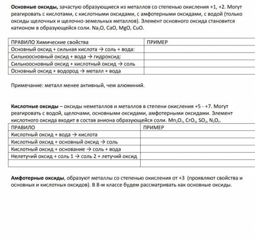 ХИМИЯ 8 КЛАСС по 2 нужно составить ​
