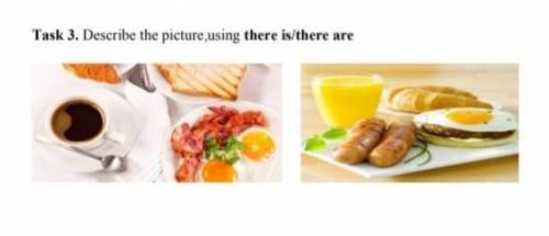 Describe the picture,using there is/there are. ​