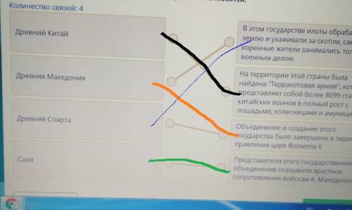 Соотнесите факты с государствами к которым они отно Количество связей: 4Древний КитайДревняя Македон