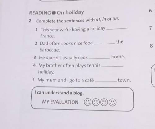 2.complete the sentences with at,in or on.​
