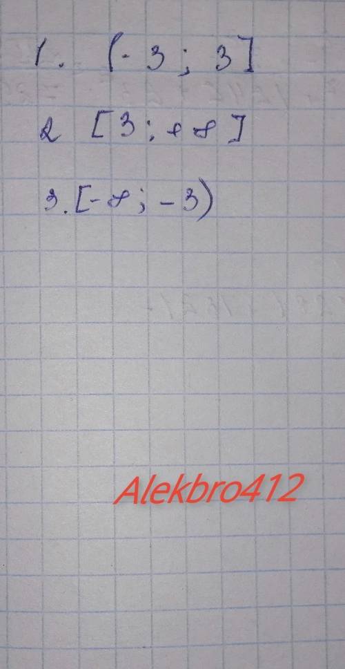 Запишите обозначения промежутков​