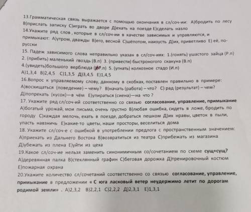 Русский язык.Словосочетание.13-20 ( на фото )​
