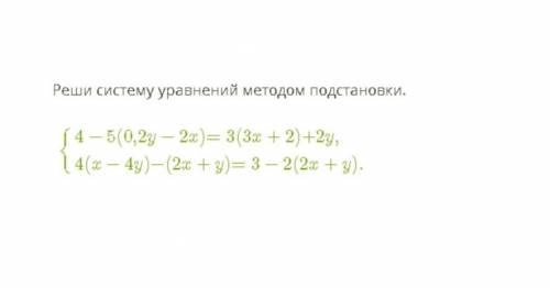 Решить систему уравнения методом постановки...