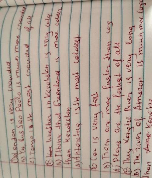 Make comparisons with your partner, as in the example ​