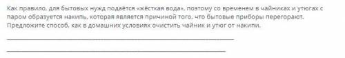 Как правило, для бытовых нужд подаётся «жёсткая вода», поэтому со временем в чайниках и утюгах с пар