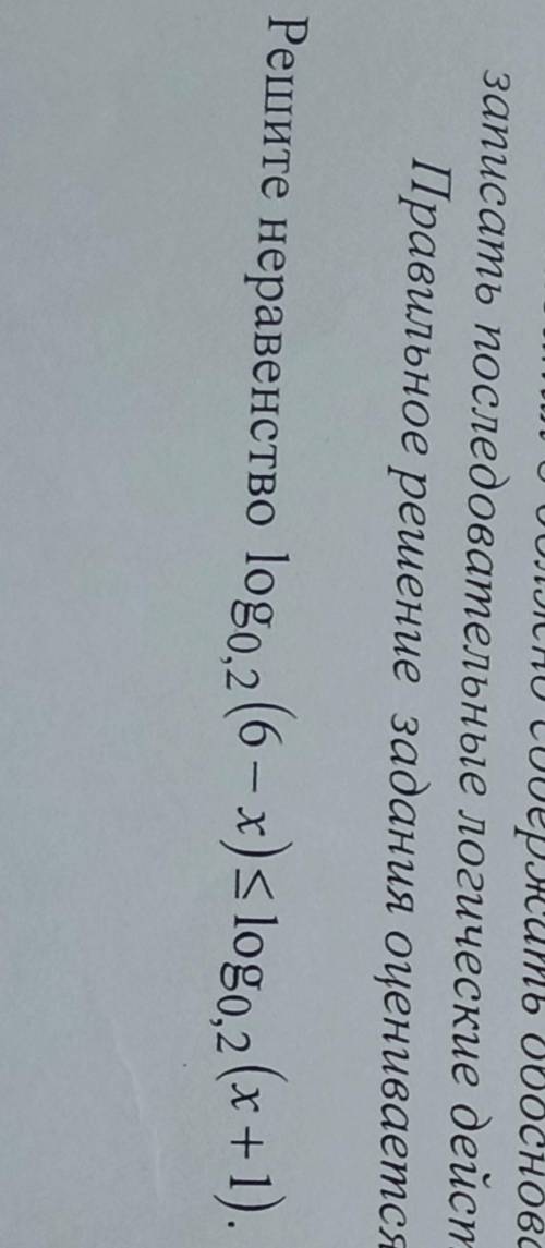 Log0,2(6-x) меньше равно ​