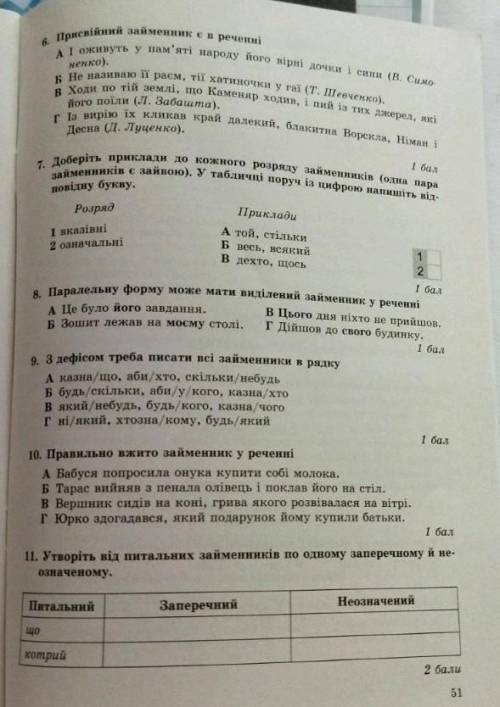 укр мова 6 класс. Кр в виде теста. Задание на картинке​