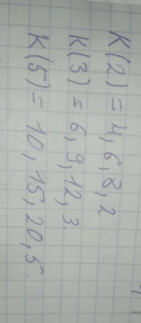 напишите кратное число к:235
