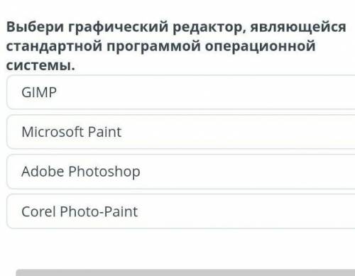 Графический редактор,являющийся стандартной программой операционной системы
