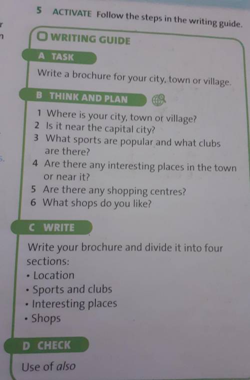 Follow the steps in the writing guide