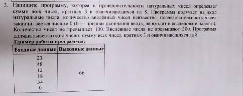 Напишите программу, которая в последовательности натуральных чисел определяет сумму всех чисел, крат