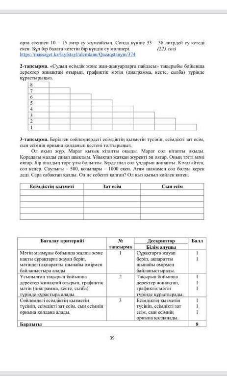 Қазақ тілі 3тоқсан бжб1 6 сынып көмектесіңдерші