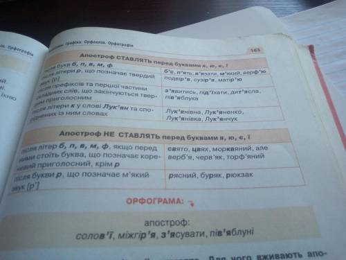 іть 4 прикладів з апострофом і без апострофа та з орфограмою. На картинке видно почті таке саме напи