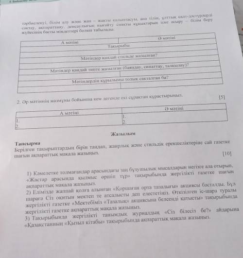 с ТЖБ 8 сынып қазақ тілі әрқайсысы 16 әлемнен Оқылым Тапсырма 1. Мәтіндерді оқып, олардың тақырыбын,